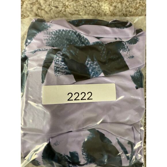 Worthington Sz S Rae Purple Floral Lightweight Blouse 3/4 Sleeve Chiffon NWT - Picture 7 of 7